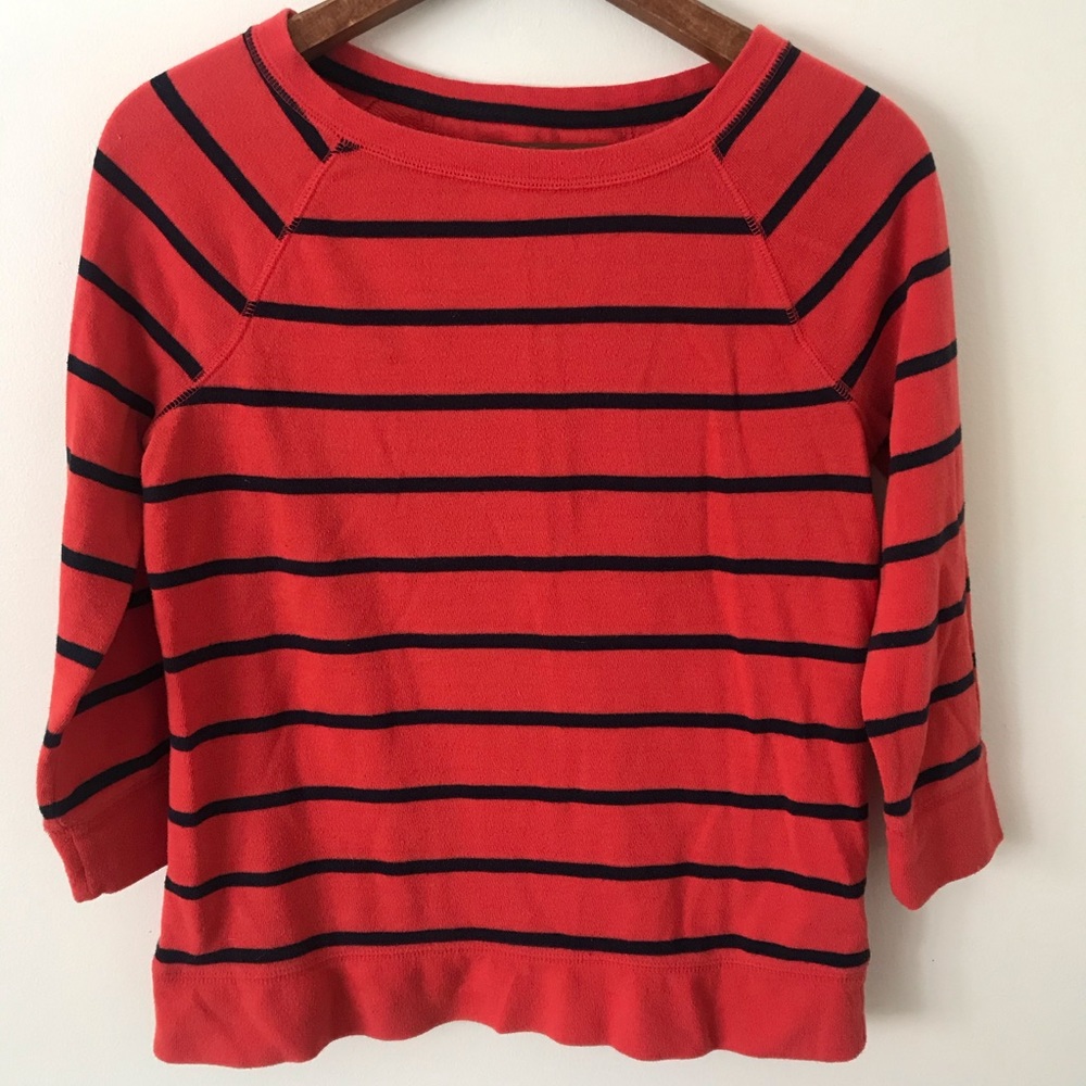 2/$10 Merona 3/4 Sleeve Striped Sweatshirt